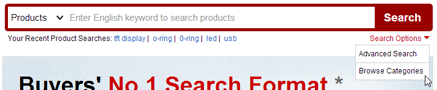 Product Search Categories