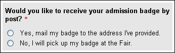 Admission Badge