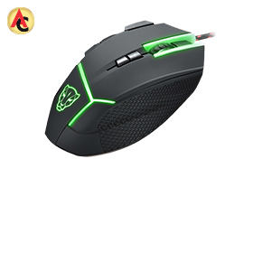 Gaming mouse features nonslip side grips