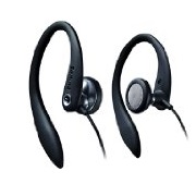 Philips SHS3200BK/37 Flexible Earhook Headphones, Black