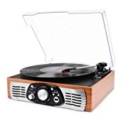 1byone Belt-Drive 3-Speed Stereo Turntable with Built in Speakers 1byone Belt-Drive 3-Speed Stereo Turntable with Built in Speakers