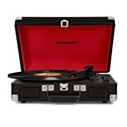 Crosley CR8005D-BK Cruiser Deluxe Portable 3-Speed Turntable