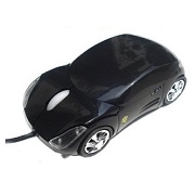 Ferrari Car Shaped Optical USB Mouse Black