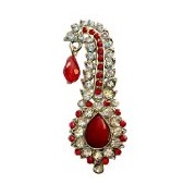 B-Fashionable Red Drop Bead Kilangi Brooch
