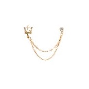 Knighthood Gold Crown With Swarovski Collar Chain