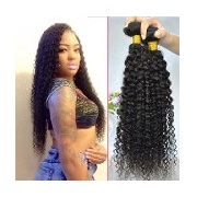 Romance 20, 22, 24in Curly Brazilian Virgin Hair Weaves, Dyeable