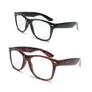 2 Pairs Deluxe Wayfarer Style Reading Glasses