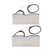 DoubleTake 2 Pairs Pince Nez Style Nose Resting Pinching Reading Glasses