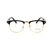 Goson Vintage Half Frame Horn Rimmed Clear Lens