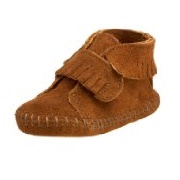 Minnetonka Front Strap Booties (Infant/Toddler)