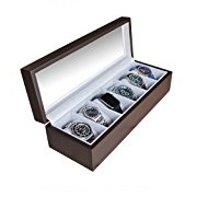 Case Elegance Solid Wood Watch Organizer with Glass Display Top