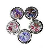 Uniqled Pack of 5 Assorted Color Floral Handbag Hanger