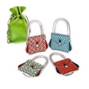 BMC 4-Piece Various Pattern Handbag Hanger Hook Set