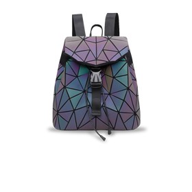 Backpack with luminous geometric design