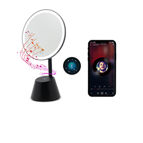 Makeup mirror with Bluetooth speaker