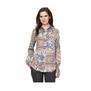 The Gud Look Women's Crepe Multi Printed Shirt