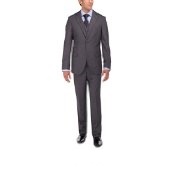 Luciano Natazzi Men's 2-Button Tweed 3-Piece Modern Fit Vested Suit