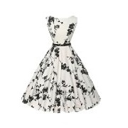 Grace Karin Sleeveless Cotton Vintage Tea Dress with Belt (Multicolored)