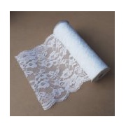 White Floral Lace Trim 14inx10yd 