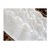 45yd Embroidered Bridal White Galloon Scalloped Floral Lace, 4in Wide