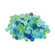 Blumenthal Lansing Favorite Findings Basic Buttons Assorted Sizes, Ocean