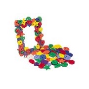 Roylco R2131 Bright Buttons, Assorted Sizes, Shapes, Colors, 1/2-Pound