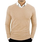 Comfortably Collared Men's Perfect Slim Fit V-Neck Sweater