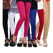Sikhi Sewa Women's Cotton Leggings (Combo of 6)