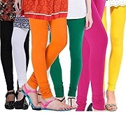 Rooliums Women's Cotton Leggings Combo (Pack of 6)