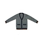 Bienzoe Big Boy's Uniform Cotton Anti-Static V-neck Cardigan