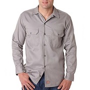 Dickies Adult Generous Fit Button-Down Front Pocket Work Shirt