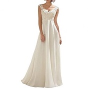 AbaoWedding Double V-neck Sleeveless Lace Wedding Dress AbaoWedding Double V-neck Sleeveless Lace Wedding Dress