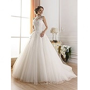 TBB Illusion Lace Ball Gown Casamento Elegant Long Wedding Dress TBB Illusion Lace Ball Gown Casamento Elegant Long Wedding Dress