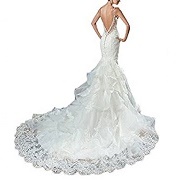Now and Forever Mermaid Backless Lace Wedding Dress Now and Forever Mermaid Backless Lace Wedding Dress