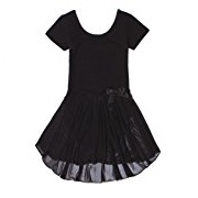 Mdnmd Girls' Skirted Short Sleeve Leotard