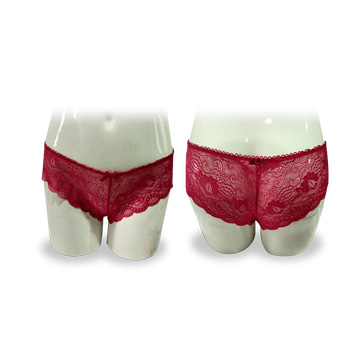 Patterned lace-up low-waist panties main image 1