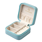 Vlando Small Faux Leather Travel Jewelry Box Organizer