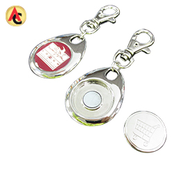 Customizable keychain displays coin