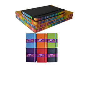 Rainbow-edge PU diary