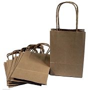 Creative Hobbies® 24 Brown Small Paper Gift Handle Bags