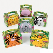 Fun Express Cardboard Zoo Animal Treat Box (Pack of 12)