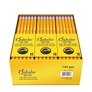 iScholar Gross Pack Pencils, #2, Yellow, Box of 144 (33144)