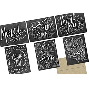 Chalkboard Thank You - 36 Note Cards for $12.99 - 6 Designs