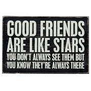 Good Friends Are Like Stars - Wooden Greeting Card