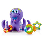 Nuby Bathtime Fun Bath Toys, Octopus Hoopla, Purple