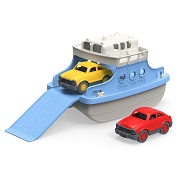 Green Toys Ferry Boat with Mini Cars Bathtub Toy, Blue/White