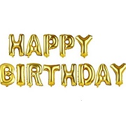 ZebratownCute Gold Alphabet Letters Balloons