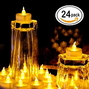OMGAI 24 PCS LED Tea lights Battery-Powered Small Flickering