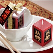 Chinese Double Happiness Wedding Candle Favors, 150