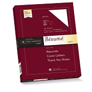 Southworth Resume Paper, Cotton Fiber, 24 lb, 8-1/2 x 11 Inches